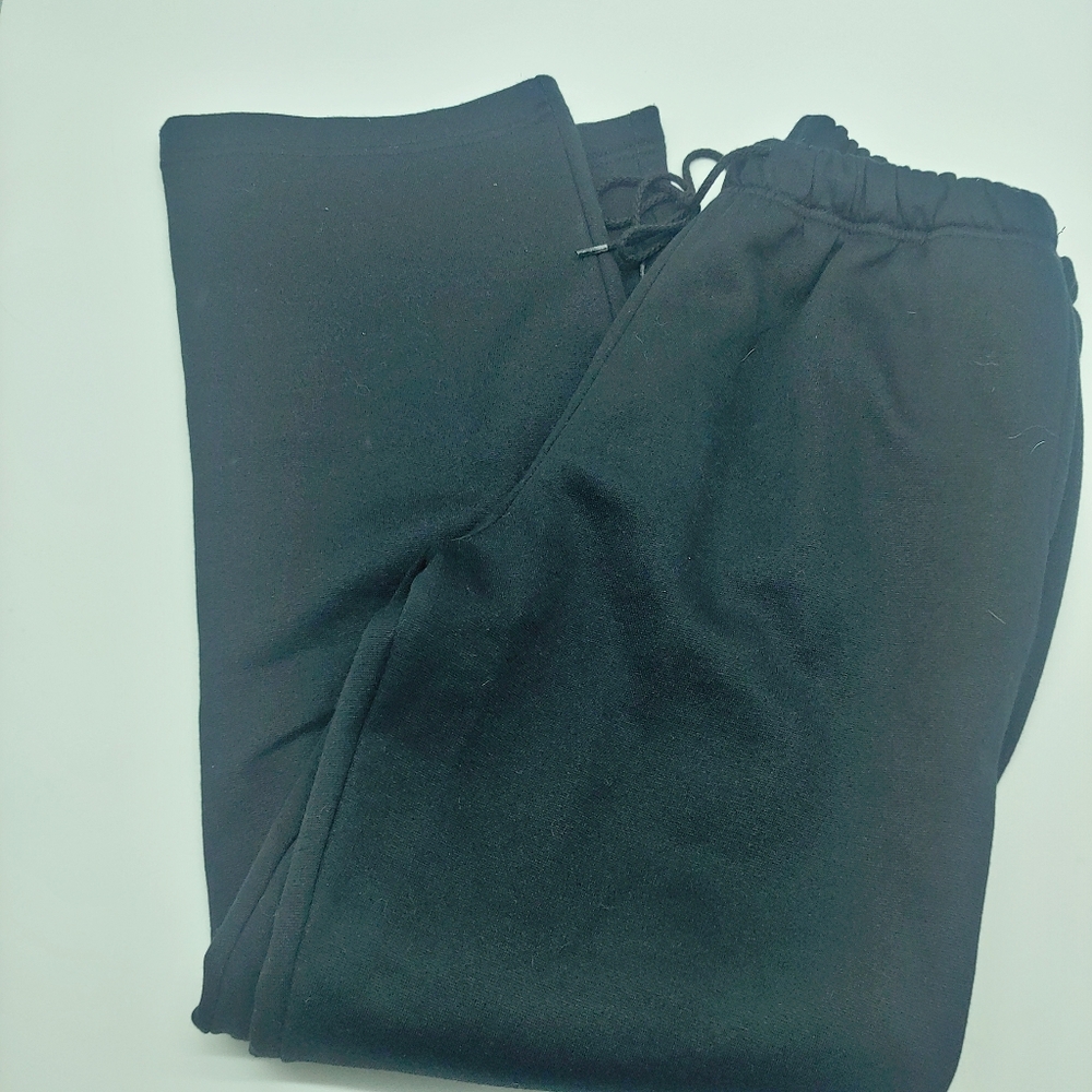 MHD | Black sweatpants drawstring waist fleece soft lined large 14/16